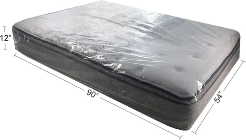 Vista 2 de Suministros de mudanza (paquete de 1) bolsa de colchón tamaño matrimonial de 54 x 12 x 90 pulgadas Para almacenamiento y movimiento, bolsa
