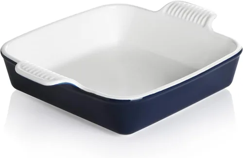 Vista 12 de Sweejar Plato de Cerámica para Hornear, Bandeja Rectangular Pequeña para Hornear con Asas Dobles, 20 Oz para Cocinar, Brownie, Cocina, 6.5 x 4.9 x