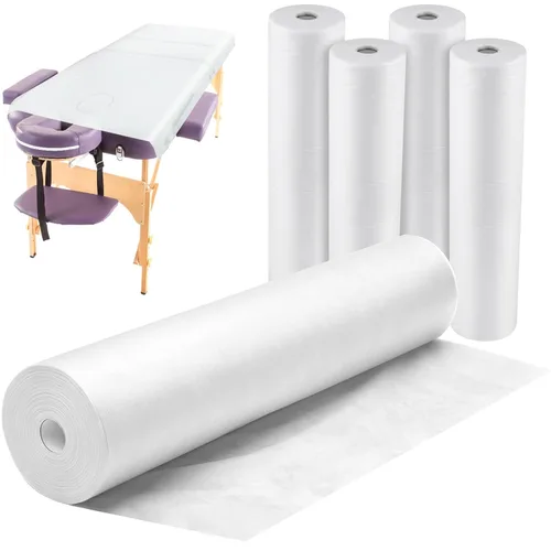 Vista 13 de Tudomro 1 rollo de sábanas desechables no tejidas cubiertas de papel para mesa de masaje, sábanas de masaje de tela no tejida, cubierta de cama