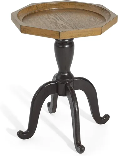 Vista 25 de Wood End Table Side Table Nightstand with 2 Drawer & USB Ports & Outlets 11.81in-brown