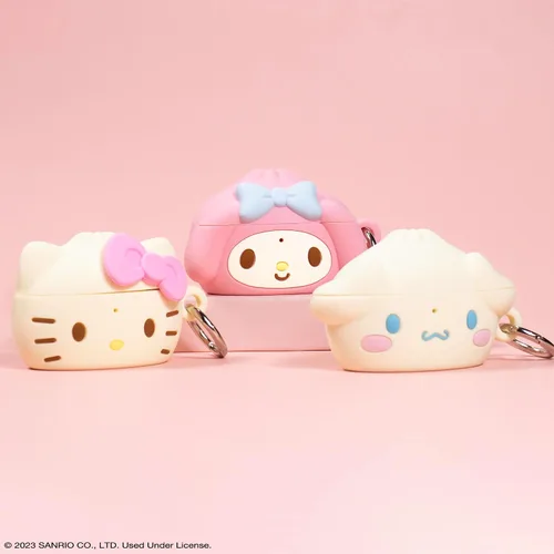 Vista 7 de iFace Funda de Hello Kitty y sus amigos [compatible con AirPods Pro1/Pro2, no para Pro3] [Serie de bollos al vapor] Funda protectora de silicona