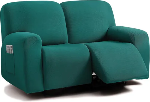 Vista 18 de ULTICOR - Juego de 8 fundas para sofá reclinable de jacquard, fundas elásticas para sofá reclinable para 3 cojines, fundas gruesas, suaves y Gris