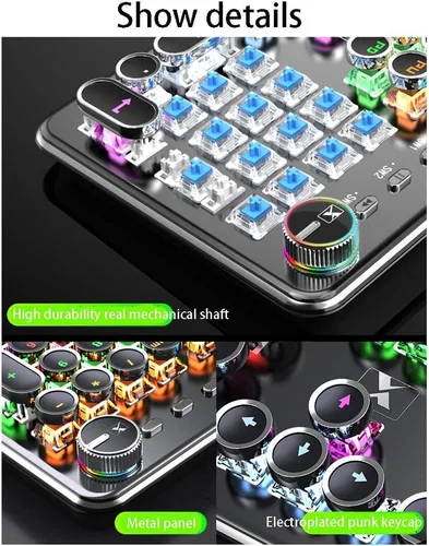 Vista 4 de ARCH Teclado mecánico de juego y ratón Combo 104 teclas teclado computadora ergonómico programable ratón para PC Gamer computadora portátil