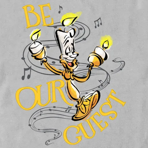 Vista 2 de Camiseta para hombre de Beauty and The Beast Lumiere Be Our Guest