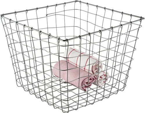 Vista 4 de G.E.T. Cesta de condimentos de hierro resistente, 10" x 6.9" x 9" Heavy-duty, Swinging handle, Great for Sandwiches, Fries, Appetizers and Table
