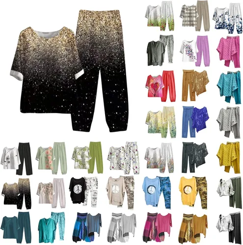 Vista 5 de DssFDGR Suéter ajustado con cuello de solapa de moda para mujer, pantalones de punto a rayas, conjuntos de 2 piezas