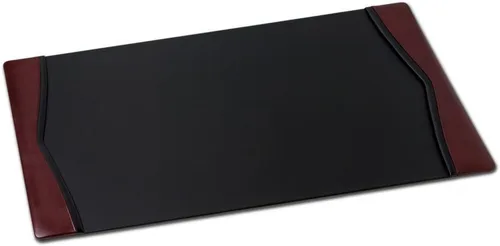Vista 16 de DACASSO Tapete clásico de cuero para escritorio con rieles laterales - Secante de escritorio de cuero de lujo para escribir - Protector acolchado