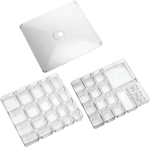 Vista 9 de mDesign - Joyero de plástico apilable, organizador de almacenamiento, 3