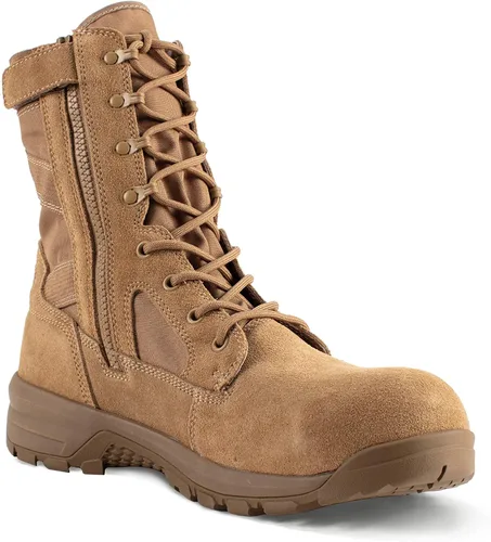 Vista 2 de Belleville BV508ZCT - Botas de seguridad compuestas para hombre, 8 pulgadas, ligeras, con cremallera lateral