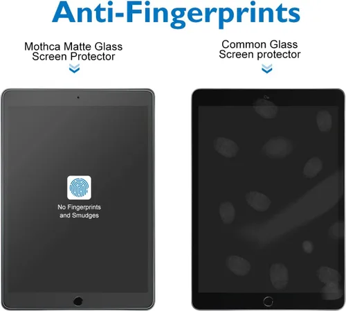 Vista 4 de Mothca Protector de pantalla de vidrio templado mate para iPad Air 3 (2019) de 10.5 pulgadas y iPad Pro 10.5" (2017) [NO Privacidad], antirreflejos