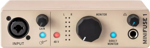 Vista 14 de Arturia MiniFuse 1 - Interfaz de audio USB compacta con software creativo para grabación, producción, podcasting, guitarra, color negro 1x Xlr and