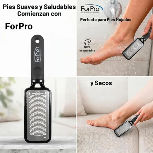 Vista 5 de ForPro Professional Collection - Raspa de pie de acero inoxidable de alta calidad, lima de pies colosales y removedor de callos, elimina