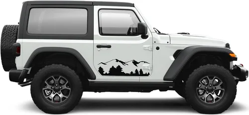 Vista 2 de Adhesivo adhesivo de montaña compatible con Jeep Wrangler TJ, JK, JL