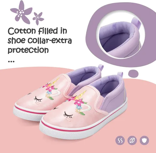 Vista 4 de K KomForme Zapatos de lona para correr y caminar para niños pequeños
