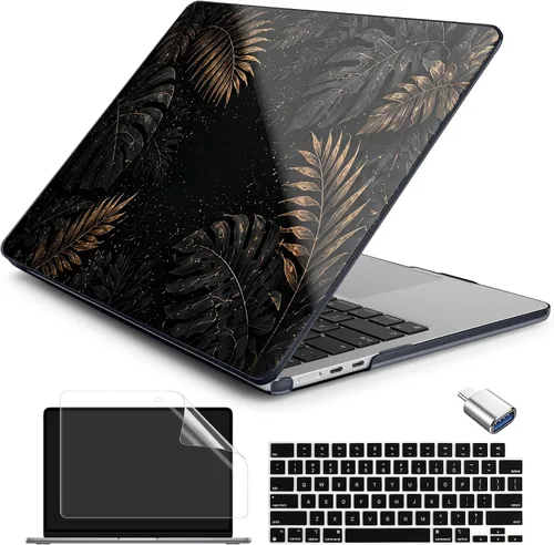 Vista 30 de Batianda AstroGrid - Funda para MacBook Air de 13.6" M2-M5 Chip, Galaxy Líneas abstractas