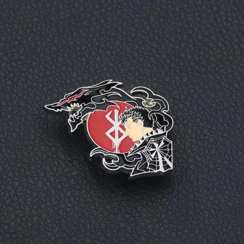 Vista 5 de Berserker Guts Anime Enamel Pins - Berserker Armor Swordsman Manga Pin - Christmas Cosplay Jewelry Gifts for Kids Girls Teens Women Men and Fans