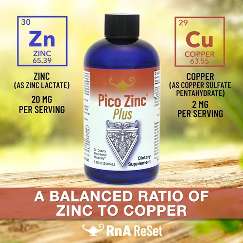 Vista 6 de RnA ReSet Pico Zinc Plus - Suplemento líquido de zinc y cobre, solución mineral pico-iónica, 8.1 onzas líquidas (1 paquete), certificado NSF, apoyo