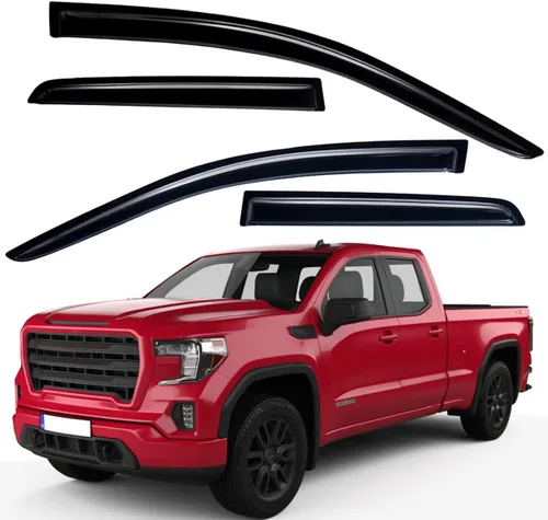 Vista 6 de Lightronic Visera de ventana de ventilación automática con clip extra duradera, compatible con Chevrolet Silverado 2019-2026 y GMC Sierra 1500