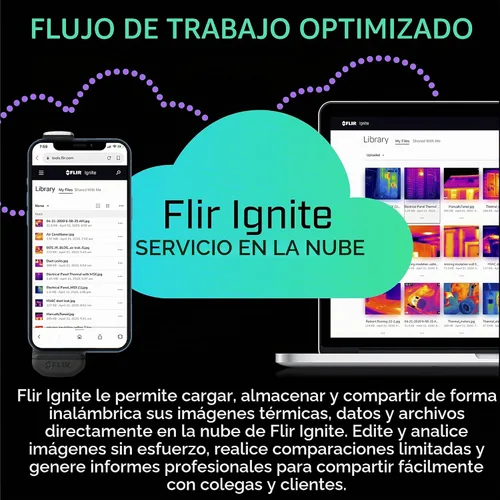 Vista 8 de FLIR Edge - Cámara térmica inalámbrica Bluetooth para teléfonos inteligentes, compatible con todos los dispositivos iOS y Android, resolución súper