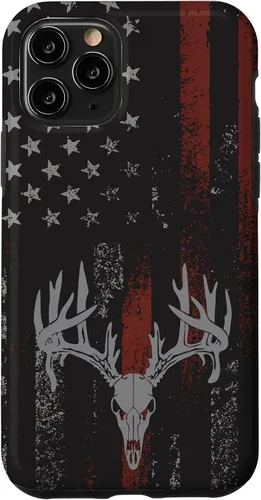 Vista 27 de Funda para iPhone 16 con la bandera americana de cola blanca ciervo Buck Hunting USA FLAG Hunter
