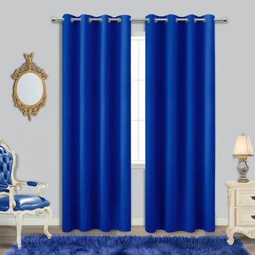 Vista 43 de KOUFALL Cortinas de Baño Aqua para Ventana, Juego de 2 Paneles Decoración Costera Cortinas Cortas Opacas para Ventana Pequeña de Cocina Puerta