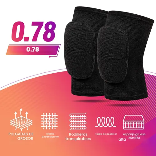 Vista 3 de Rodilleras de voleibol para mujeres, hombres, niños y niñas, rodilleras para baloncesto, voleibol, fútbol, baile, yoga, tenis, correr, ciclismo
