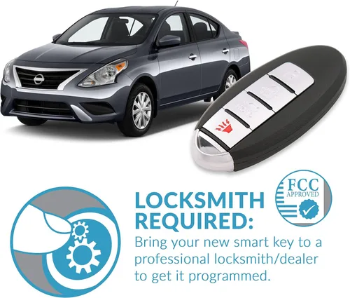 Vista 4 de Keyless2Go Reemplazo para llave inteligente de proximidad de 4 botones Nissan Sentra CWTWB1U840 285E3-3SG0D