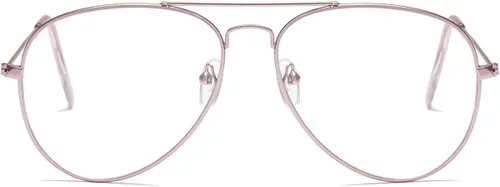 Vista 5 de AISSWZBER Lentes de aviador transparentes con marco de metal clásico prémium