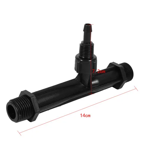 Vista 3 de Dispositivo de inyectores de fertilizante Venturi de riego Tubo de agua de jardín, inyectores mezcladores Kit de riego de tubo de plástico de riego