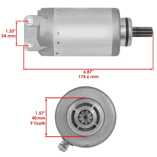 Vista 2 de Caltric Motor de arranque compatible con Arctic Cat Prowler 700 Hdx Xt XTX 2008 2009 2010 2011 2012 2013 2014 2015