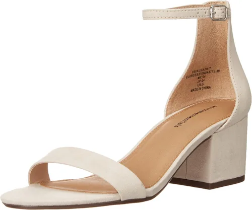 Vista 16 de Amazon Essentials Women's Two Strap Heeled Sandals with Adjustable Ankle Strap, Padded Memory Foam Insole Beige