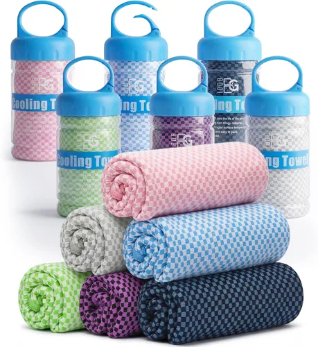 Vista 16 de BOGI Toallas refrescantes para cuello y cara, toalla suave y transpirable para enfriamiento instantáneo, se mantiene fresca para yoga, deportes