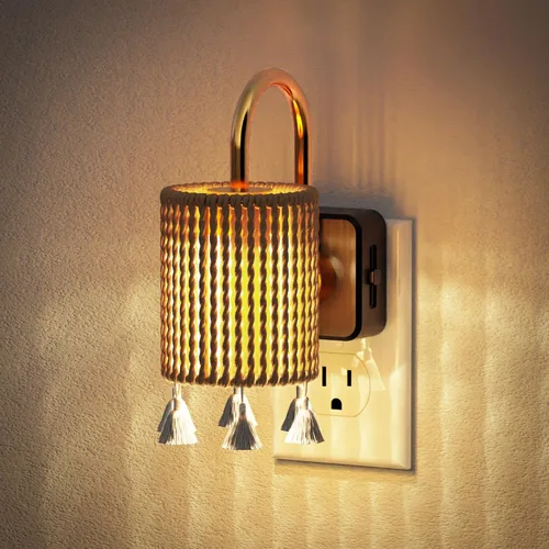 Vista 24 de JandCase Luz de Noche LED, Luces Nocturnas Regulables Enchufables en la Pared, Luz Nocturna Moderna con Sensor de Luz Automático de Encender/Apagar