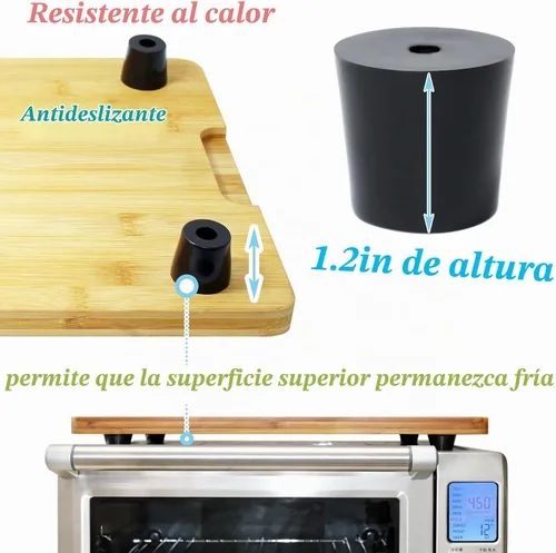 Vista 4 de Tabla de cortar de bambú apta para horno tostador Breville 860 BSS/845BSS/BOV800XL
