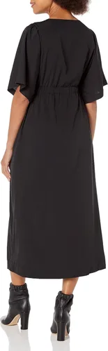 Vista 2 de Motherhood Maternity Vestido de maternidad con manga kimono y lazo para mujer
