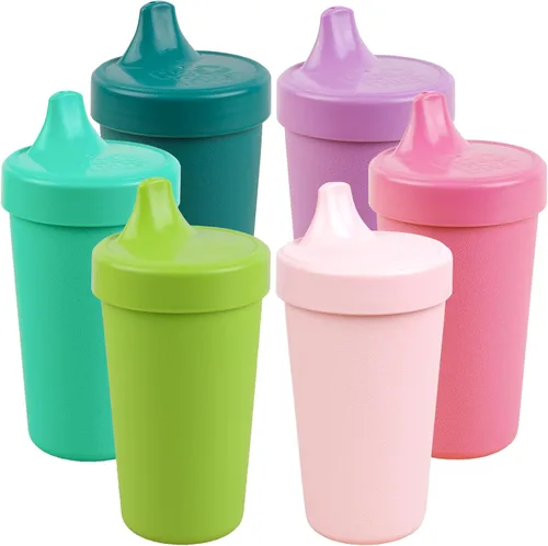 Vista 11 de Re-Play Vasos para sorber a prueba de derrames, reutilizables, 10 onzas, juego de 6, aptos para lavavajillas y microondas, fabricados en Estados
