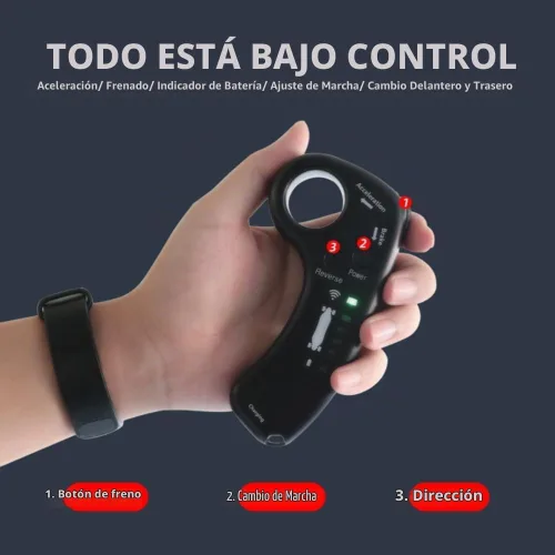 Vista 3 de GAHQB Monopatín eléctrico Remote,4 velocidad controlador Patinetas