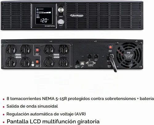 Vista 3 de CyberPower Respaldo de batería de UPS de onda sinusoidal OR1000PFCRT2U PFC