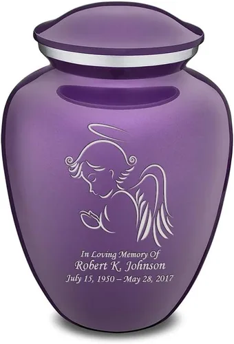 Vista 13 de Geturns - Pequeñas urnas de cremación de ángel personalizadas para cenizas humanas, urna funeraria negra para mujeres y hombres con capacidad