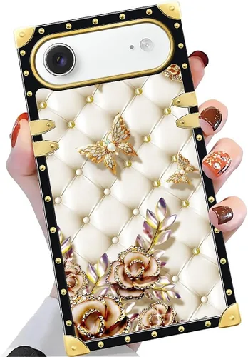 Vista 68 de Funda compatible con iPhone X/Xs, TPU suave de lujo y parte trasera de policarbonato duro para niñas y mujeres, funda protectora a prueba de golpes