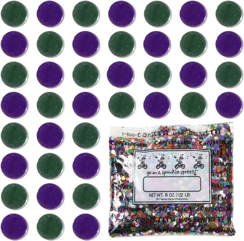 Vista 81 de Confetti Circle 1/4" Negro, Azul Marino Combo - 2 bolsas de media onza (1 oz) (8550/9971)