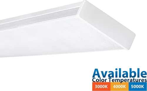 Vista 3 de NICOR Iluminación LED envolvente regulable de 4 pies con lente acrílica prismática en 4000K (ACW-20-4S-UNV-40K)