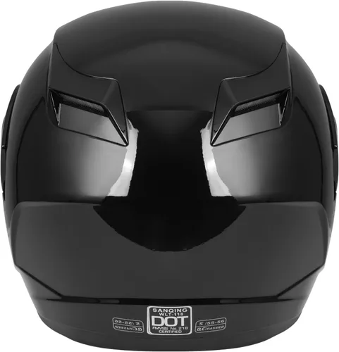 Vista 7 de DOT Approved Modular Flip-Up Dual Visor Motorcycle Full Face Helmet for Adults Men & Women with 2 Removable Visors (1 Clear + 1 Tinted)，Suitable for