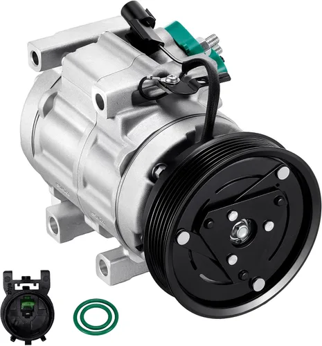 Vista 21 de BDFHYK 57197 Compresor de CA con embrague compatible con Hyundai Santa Fe 2003-2006 y XG350 2002-2005 3.5L, XG300 2001 3.0L, compatible con Kia