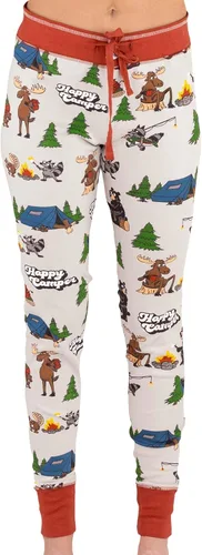 Vista 29 de Lazy One Leggings y camisetas para mujer, pijamas separados, ropa de descanso acogedora para mujer Leggings de pijama para mujer Bear Hug Rosa-Rojo