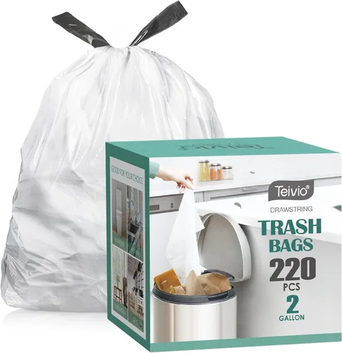 Vista 12 de Teivio Bolsas de basura grandes con cordón de 20 galones, 26 unidades, bolsas de basura fuertes y altas para cocina, hogar, oficina, residuos
