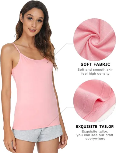 Vista 2 de Vislivin - Camiseta sin mangas para mujer con tirantes ajustables