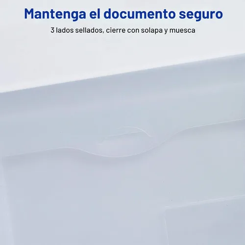 Vista 4 de Cartera de documentos translúcida Avery, organizador de documentos de viaje transparente, capacidad para hasta 50 páginas (72278)