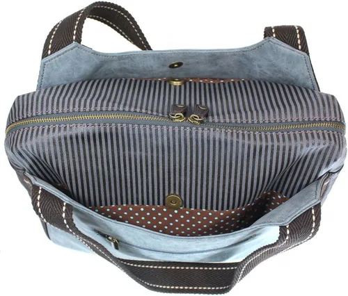 Vista 6 de CHALA Bolso Bowling Zip Tote Garden Creature Colecciones Indigo (Bluebird), Azul Pájaro
