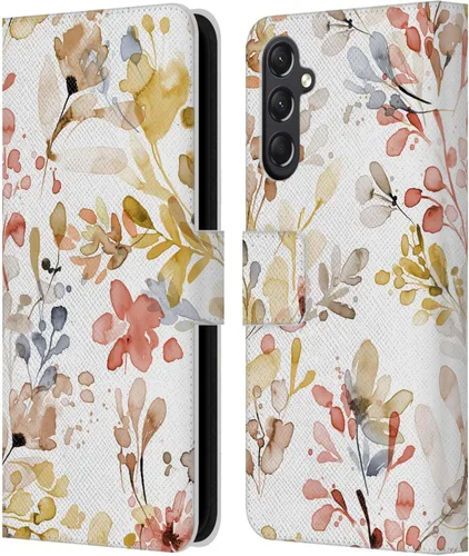 Vista 285 de Head Case Designs Officially Licensed Ninola Beige Wild Grasses Leather Wallet Case Compatible with Samsung Galaxy A07 4G